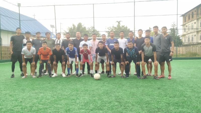 The Dimapur district football team for the upcoming Dr T Ao Inter-District Championship 2021.